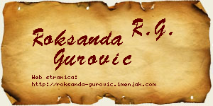 Roksanda Gurović vizit kartica